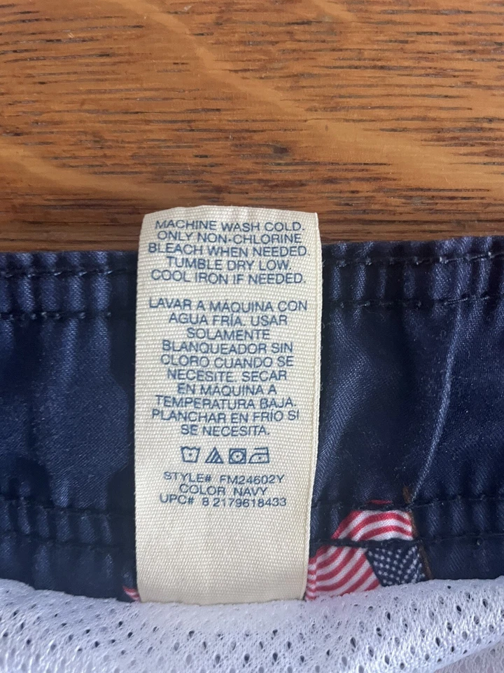 Traje de baño corto para hombre talla grande banderas americanas en azul 4 de julio Foto 4 de 4