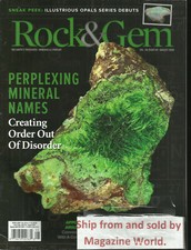 ROCK & GEM MAGAZINE, THE EARTH TREASURES * MINERALS & JEWELRY  *  AUGUST, 2020 