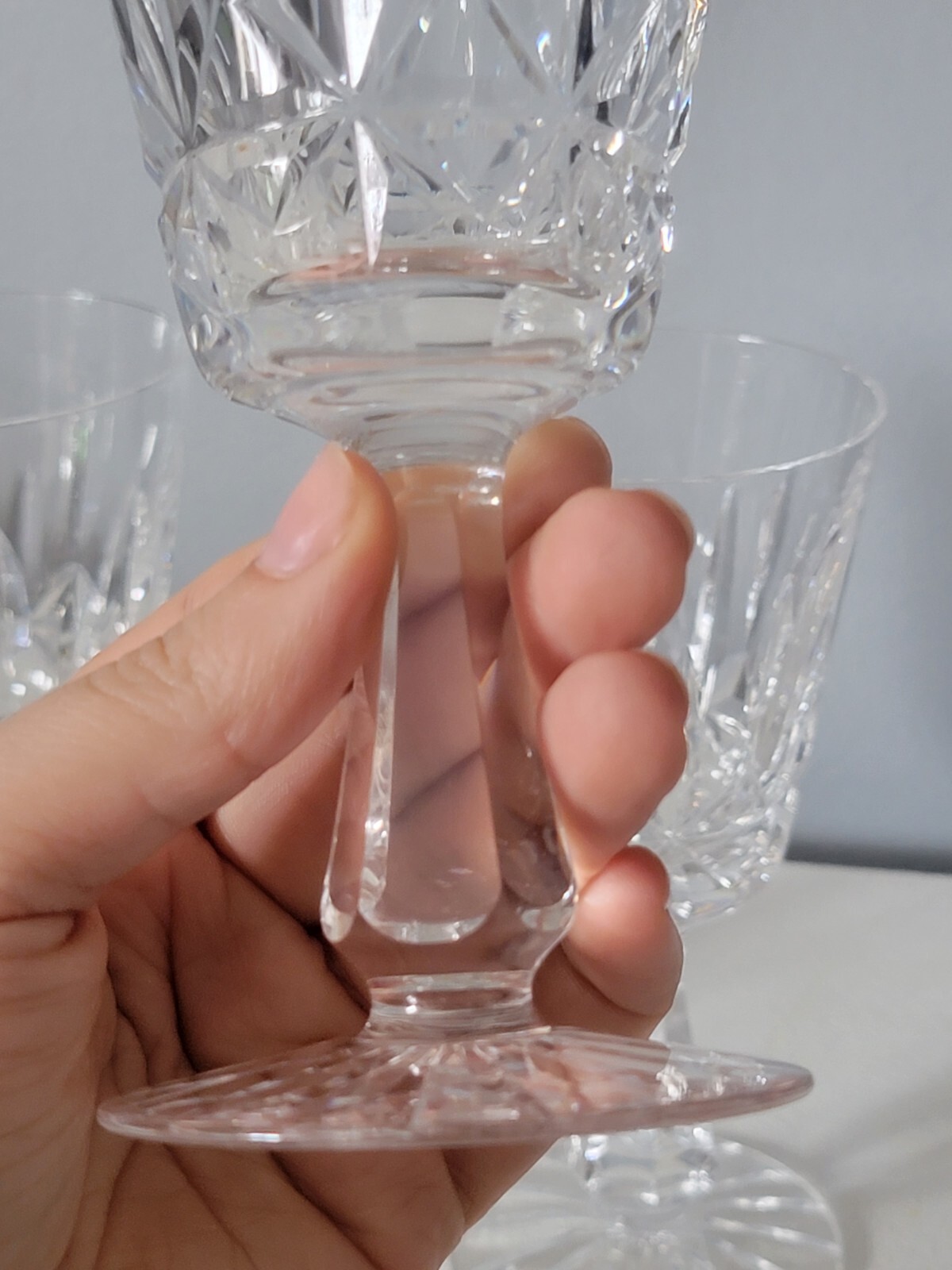 Set of 4 WATERFORD Cut Crystal Signed Rosslare 6" Claret Wine Goblets 1968-2017