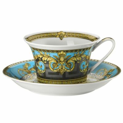 VERSACE TEA CUP Coffee PRESTIGE GALA BLUE W SAUSER