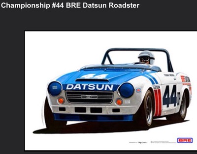 Championship BRE #44 Datsun Roadster. Car Poster New! Own It! | eBay