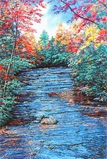 AUTUMN - Beautiful Original Hand Made Serigraph Pencil s/n By Raymond Byram