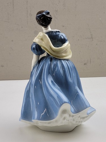 Vintage 1963 Royal Doulton #2304 "Adrienne" 8-inch Tall Bone China Lady Figurine - Picture 7 of 9