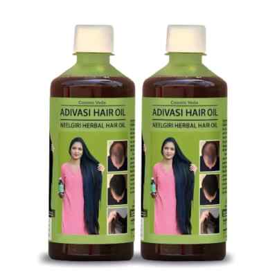 Huile Capillaire Adivasi Aux Plantes 100 Ml - Naturelle, Sans Alcool, Sans Ammoniaque, Pour Tous Types De Cheveux
