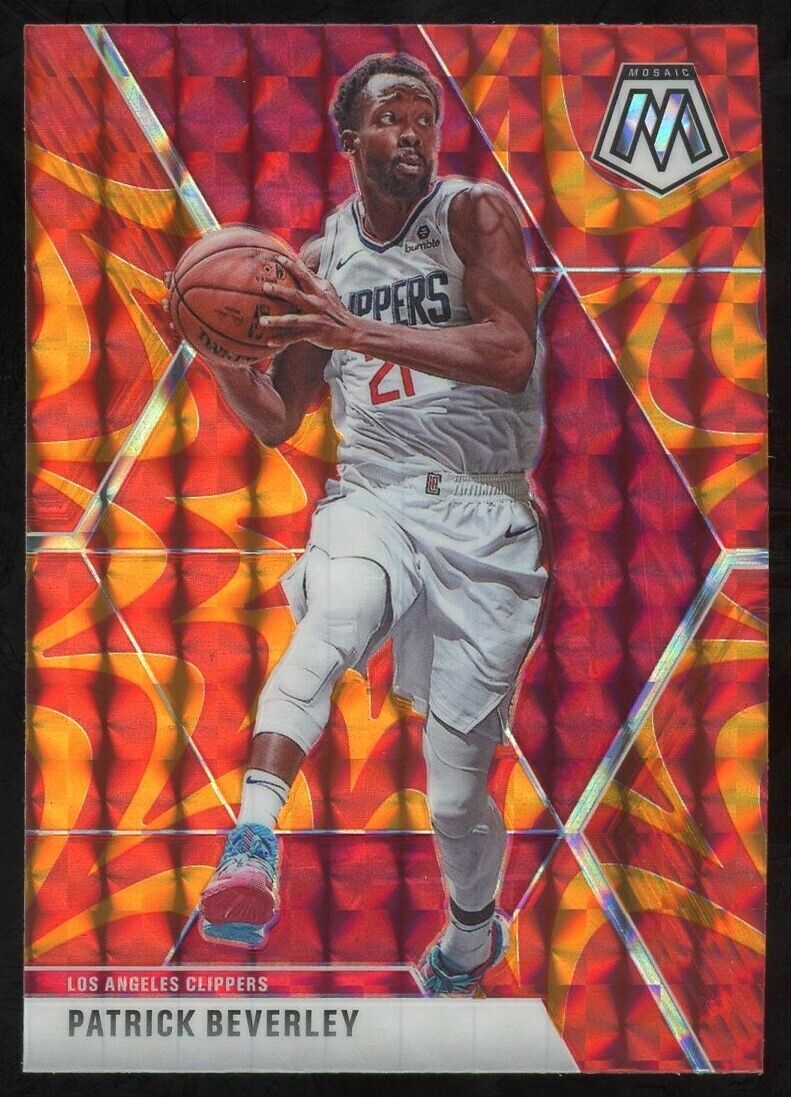 2019-20 Panini Mosaic Patrick Beverley Reactive Orange Prizm Clippers #88