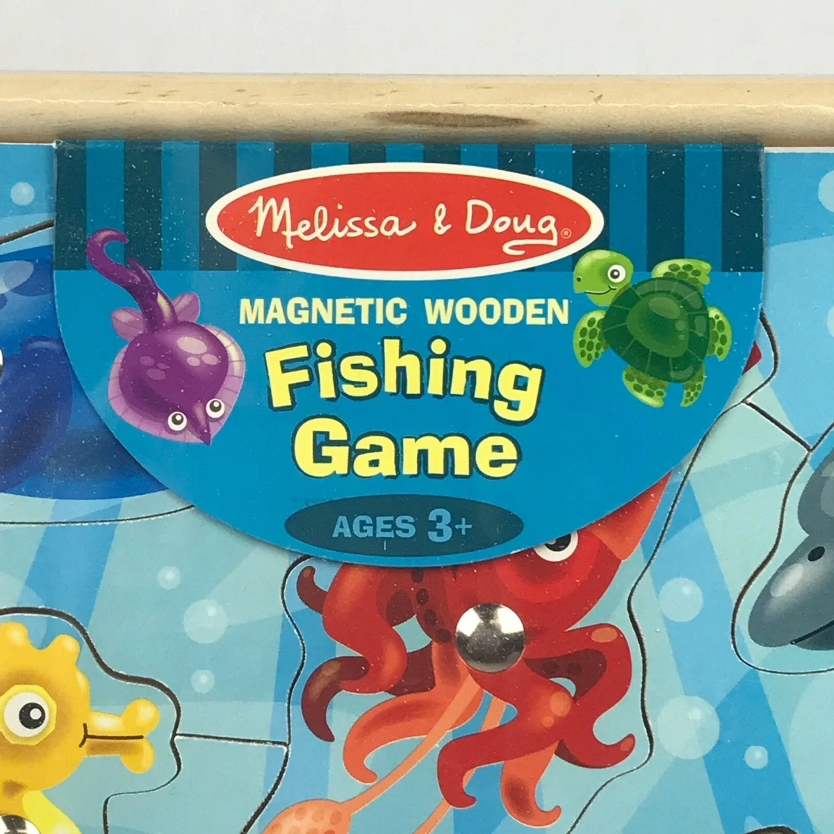 Buy KIDS KINDLY Wooden Magnetic Fishing Game for Kids, Thread Lacing  Activity, Sea Animals Puzzles Toys Reference Image