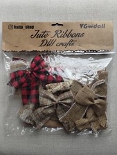 Jute Ribbons DIY Crafts 17 Pieces New Christmas