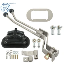 For GM Transfer Case Shifter NP205GM8 NP-205 Stainless Twin-Stick Shifter W/Boot