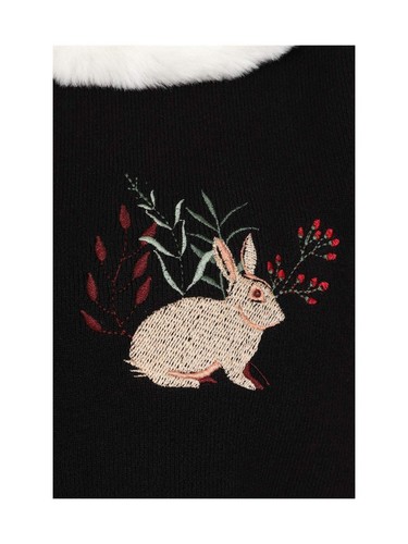 Woodland Hippie Strickjacke Banned Apparel Retro Weihnachten Vintage 50er Winter UK - Bild 2 von 8
