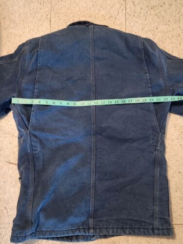 Vintage Carhartt Jeansjacke Mantel Herren Decke gefüttert Detroit CB1802 Blau 40 Selten - Bild 11 von 18