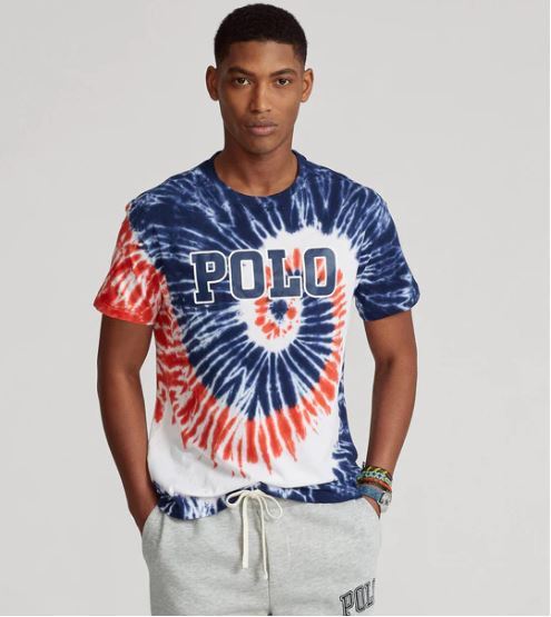 Polo Ralph Lauren Men's T-Shirt L or XL Classic Fit Cotton Tie Dye Graphic Tee