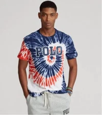 Polo Ralph Lauren Men's T-Shirt L or XL Classic Fit Cotton Tie Dye Graphic Tee