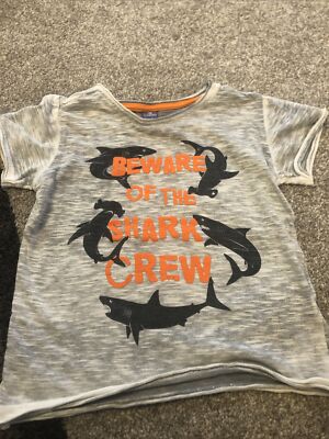 dopodopo Jungen T-Shirt Grau Meliert Mit Druck Gr.98 Top Zustand