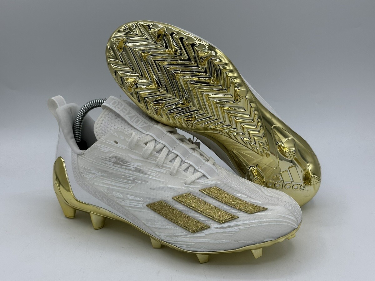 adidas adizero White Gold Metallic Football Cleats GX5122