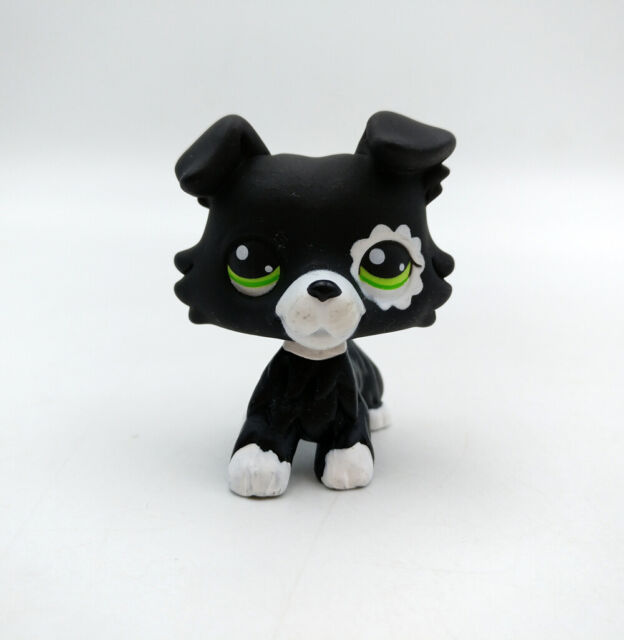 Collie Dog LPS #1542 #2249 Black Custom OOAK Mini Pet Shop Toys New