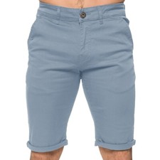 Enzo Mens Chino Shorts Slim Fit Cotton Stretch Casual Summer Beach Half Pants