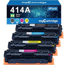 414A Toner Cartridges 4 Pack with Chip Compatible Replacement for HP 414A 4...