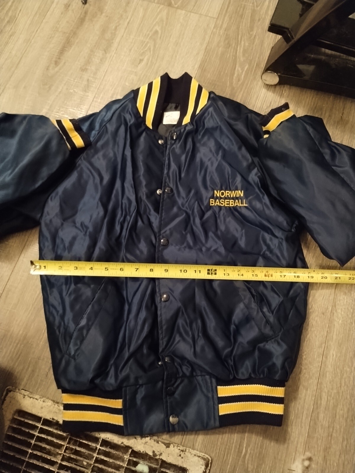 Vintage Starter NCAA Blue Bomber Jacket Full Snap USA Adult Small  -image