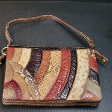 Bags By Supreme Vintage Rare Snakeskin Handbag Patchwork Purse Pocketbook 11x8