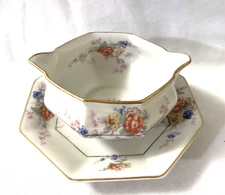 Theodore Haviland Limoges France Gravy Boat with Attached Underplate