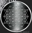1 oz silver proof Star Tetrahedron .999 Pure COA Silver Shield Sacred Geometry