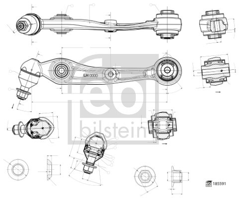 Febi Querlenker Hinten Links Unten FüR Bmw Ix I20 X5 G05 F95 X6 G06 F96 X7 G07-image
