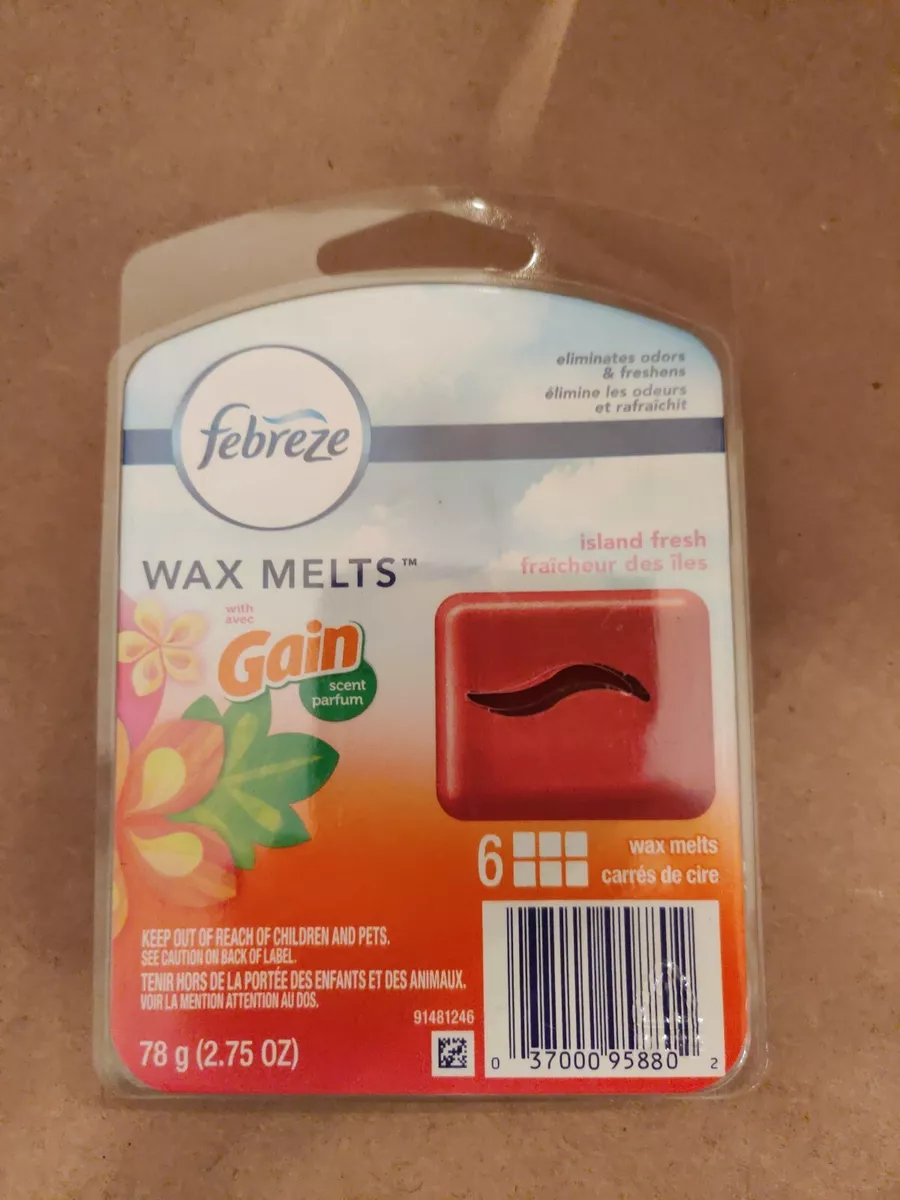 Febreze Wax Melts with Gain, Island Fresh, 6 count 2.75oz