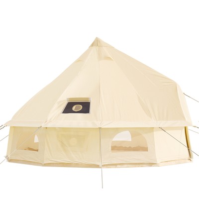 VEVOR 5 Meter Bell Tent Canvas Tent Teepee/Tipi Outdoor Glamping W/ Stove  Hole | eBay