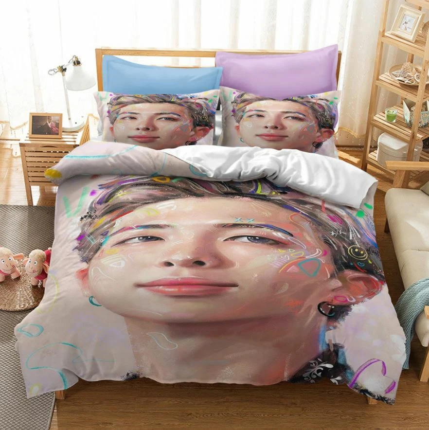 BTS Collection Bed Cover Set Single Double Queen King Bedding Set