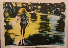 Ennio Calabria, Litografia Su Carta, 1980, Stampa 51x70Cm.