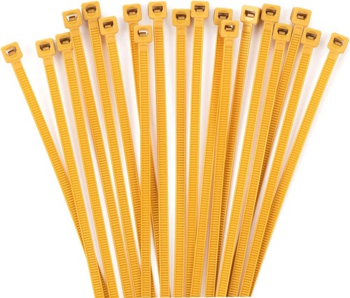4" / 6" / 8" Gold Cable Zip Ties 18lbs Self-Locking Nylon Cable Tie Network Ties - Picture 6 of 12