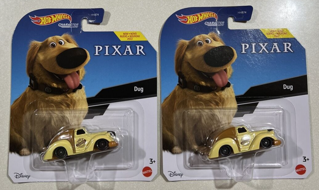 NEW 2022 Hot Wheels Character Cars Disney Pixar Dug LOT VHTF