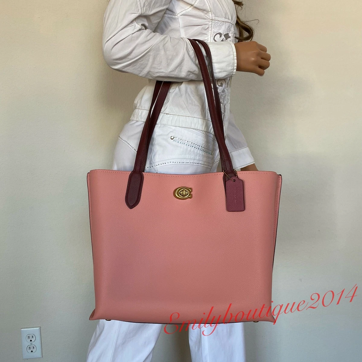 NWT Coach North South Mini Tote In Signature Canvas/In Colorblock