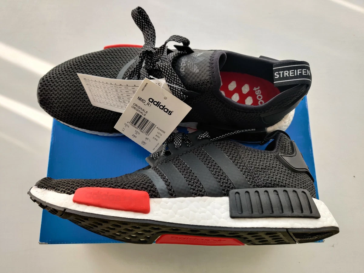 Grundlægger Sprællemand århundrede BRAND NEW ADIDAS NMD R1 OG BLACK AND RED UK 10.5 | eBay