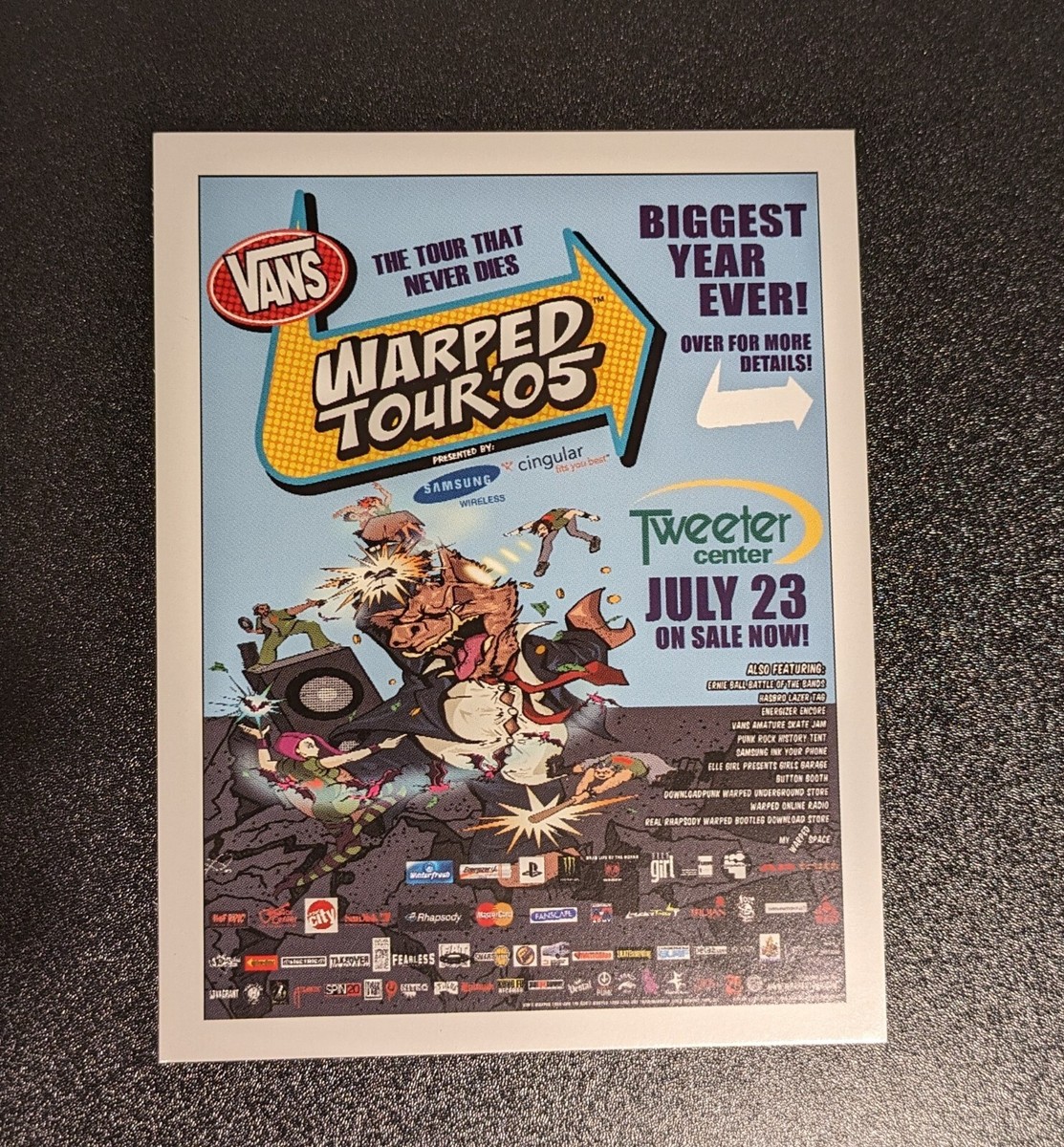 VANS Warped Tour 2005 Official PROGRAM Flyer Ad 1 page 5