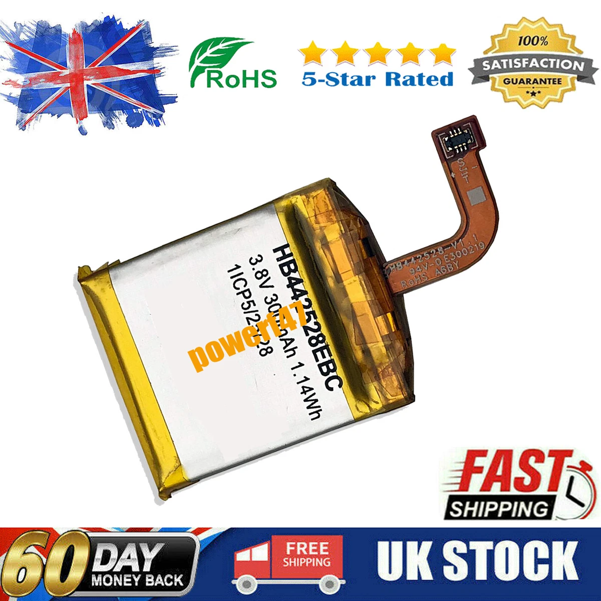 Replacement Battery for Huawei Smart Watch 1st Gen Watch Gen 1