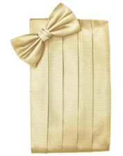 Herringbone Bow Ties and Cummerbunds in Shades of Golds and Yellows