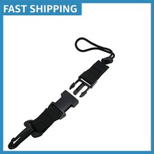 Black Nylon Lanyard Clip with Quick Release for Scuba Diving Essentials