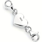 1pc Heart Magnetic Jewelry Connector Clasp for Necklace Double Chain Closure