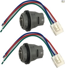 2 Front Turn Signal Light Socket Connector Harness W/ 3-Wire Kit Compatible with