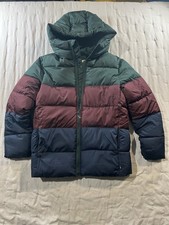 NWOT Gap Kids Cold Control Max Warmest Puffer Coat Jacket Navy/red/green size XL