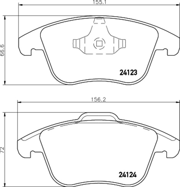 Bremsbelagsatz Scheibenbremse Hella Pagid 8DB 355 012-891 FüR Volvo Ford BA7 MAX-image