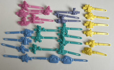 Vintage 1980's GOODY Snap Tight Barrettes-27 total,- green,pink,blue,yellow,etc.
