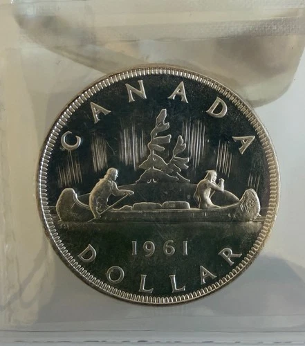 1961 CANADA SILVER DOLLAR ICCS PL66 CERTIFIED XAV780 CAMEO
