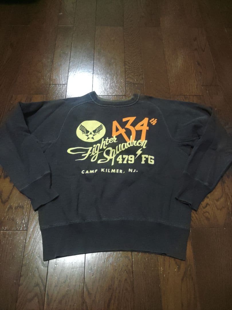 buzz ricksons pherrows sweatshirt, size small, bl… - image 2