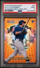 2016 Kyle Schwarber 1996 Bowman's Best Orange Refractor RC PSA 9 #/35