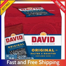 DAVID Original Flavor Sunflower Seeds 24 Pack 1.75oz -Convenient On the Go Snack