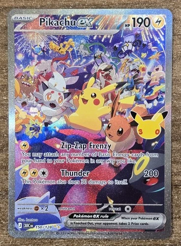 Pikachu ex 150/128 30th Celebration - Picture 1 of 2