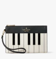 NWOT KATE SPADE New York Pitch Purrfect Perfect Medium Piano Wristlet wallet