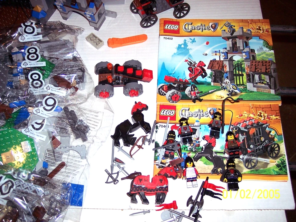 LEGO Lote Castillo Castillo Castillo del Rey 70404 70401 70402 2013 Caja con las 5 Instrucciones Foto 4 de 4